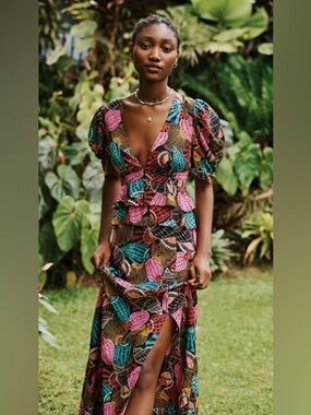 FARM Rio Shell Mix Midi Dress